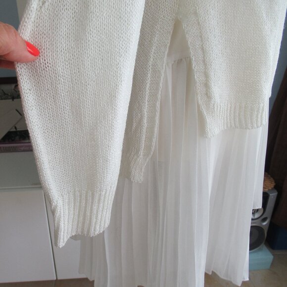 Simply Couture Boho Crochet Tunic Dress Womens S Sheer Overlay Cottagecore NWOT - Picture 4 of 12